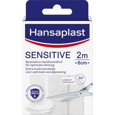 Hansaplast Hansaplast Sensitive 2M x 6CM - Ideale Pleisters voor Gevoelige Huid en Kleine Wonden