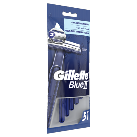 Gillette Gillette Blue2 Wegwerp Scheermesjes - 5 Stuks voor een comfortabele en schone scheerervaring Gillette Gillette Blue2 Wegwerp Scheermesjes - 5 Stuks voor een comfortabele en schone scheerervaring