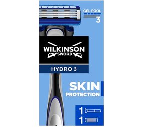 Wilkinson Wilkinson Hydro3 Skin Protect Scheerapparaat met 1 Scheermesje Wilkinson Wilkinson Hydro3 Skin Protect Scheerapparaat met 1 Scheermesje