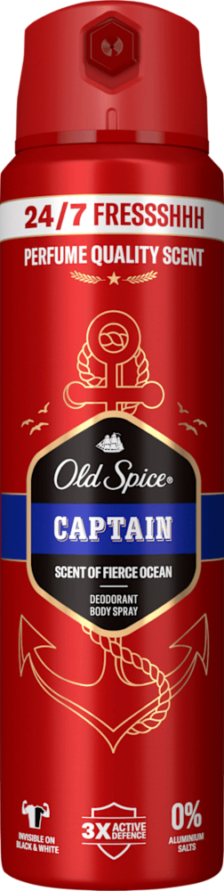 Old spice Old Spice Captain Deodorant Bodyspray 150ml - Voor de Avontuurlijke Man Old spice Old Spice Captain Deodorant Bodyspray 150ml - Voor de Avontuurlijke Man