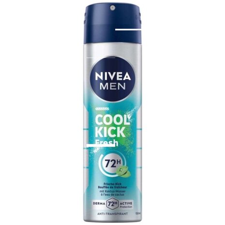 Nivea Nivea Men Deospray Cool Kick 150ml - Verfrissende Deodorant voor Actieve Mannen