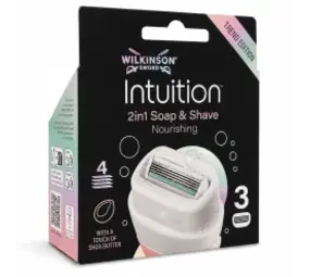 Wilkinson Wilkinson Sword Intuition Soap And Shave Nourishing Navulmesjes - 3-Pack