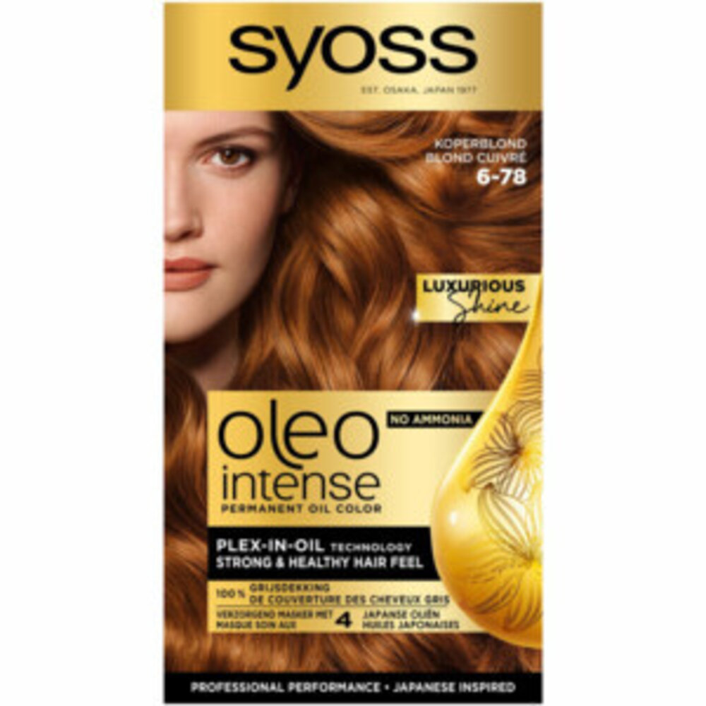 Syoss Syoss Oleo Intense Haarverf 6-78 Koperblond - Rijke Kleur met Intensieve Verzorging Syoss Syoss Oleo Intense Haarverf 6-78 Koperblond - Rijke Kleur met Intensieve Verzorging