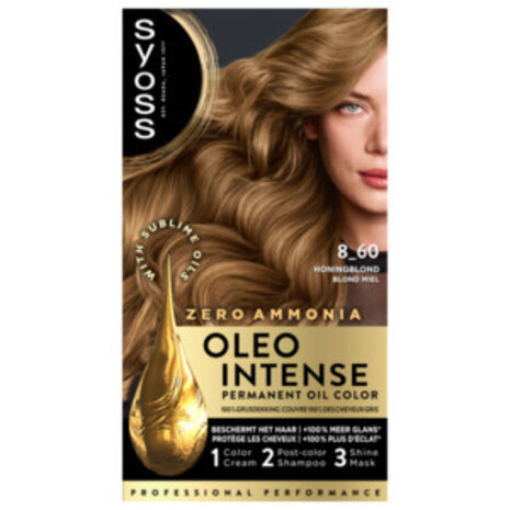 Syoss Syoss Oleo Intense Haarverf 8-60 Honingblond - Voor een Prachtige, Glanzende en Langdurige Kleur Syoss Syoss Oleo Intense Haarverf 8-60 Honingblond - Voor een Prachtige, Glanzende en Langdurige Kleur