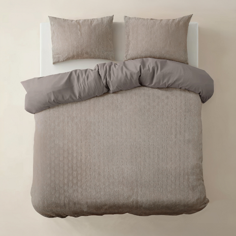Flanel Art - Taupe / Grey - 2.4 x 2.00 | Luxe en Comfort voor Iedere Slaapkamer Flanel Art - Taupe / Grey - 2.4 x 2.00 | Luxe en Comfort voor Iedere Slaapkamer