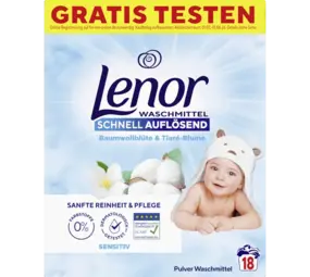 Lenor Lenor Waspoeder 0,9KG Sensitiv - 18 Wasbeurten Lenor Lenor Waspoeder 0,9KG Sensitiv - 18 Wasbeurten