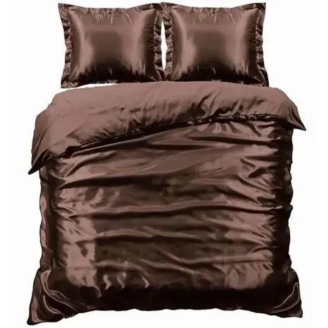 Zelesta Zelesta Satijndekbed Rijks Puur Bruin 200 x 200 - Luxe Kwaliteit voor een Better Slumber