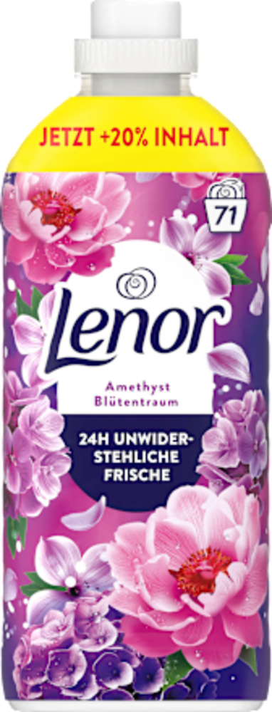 Lenor Lenor Wasverzachter Amethyst Blutentraum 1,491L - Geniet van een Zachte en Geurige Was met 71 Wasbeurten Lenor Lenor Wasverzachter Amethyst Blutentraum 1,491L - Geniet van een Zachte en Geurige Was met 71 Wasbeurten