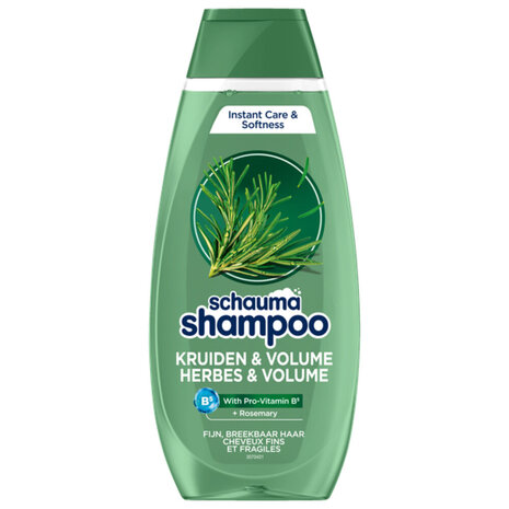 Schauma Shampoo Herbes & Volume 400ml - Voor Volume en Natuurlijke Glans Schauma Shampoo Herbes & Volume 400ml - Voor Volume en Natuurlijke Glans