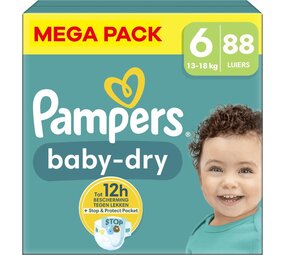 Pampers Pampers Baby Maat 6+ 14-19KG - 88 Stuks Pampers Pampers Baby Maat 6+ 14-19KG - 88 Stuks