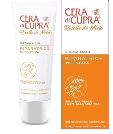 Cera di Cupra RdM Cream mani Riparatrice Intensiva 75 ml - Intensieve Herstellende Handcrème voor Zachte en Gezonde Handen Cera di Cupra RdM Cream mani Riparatrice Intensiva 75 ml - Intensieve Herstellende Handcrème voor Zachte en Gezonde Handen
