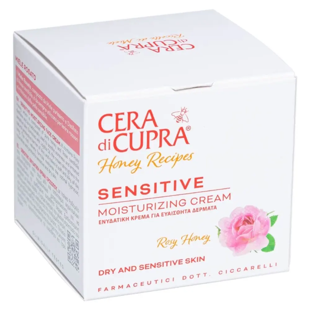 Cera di Cupra RdM Crema Idratante Sensitive met Rozenhoning - 50 ml voor de Gevoelige Huid Cera di Cupra RdM Crema Idratante Sensitive met Rozenhoning - 50 ml voor de Gevoelige Huid