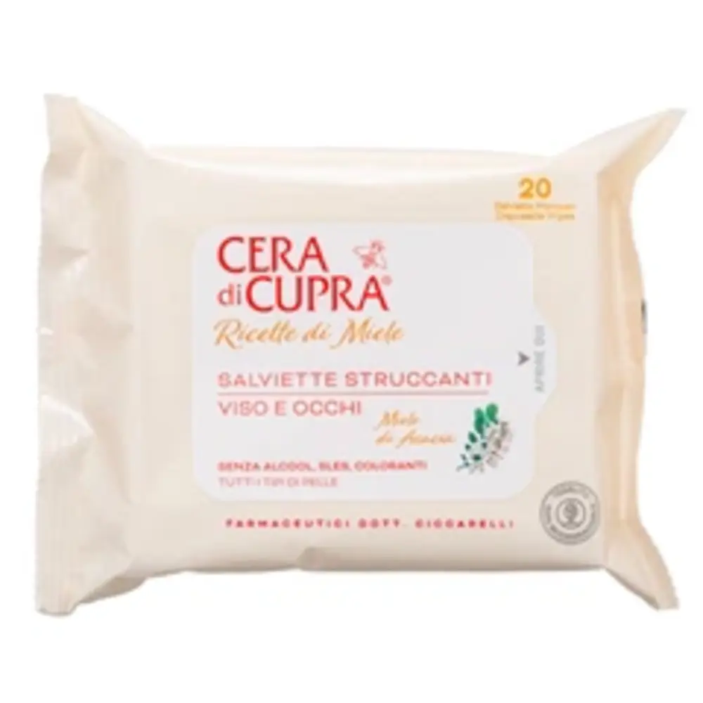 Cera di Cupra RdM Salviette Struccanti - Perfecte Reinigingsdoekjes voor een Stralende Huid (20 pcs) Cera di Cupra RdM Salviette Struccanti - Perfecte Reinigingsdoekjes voor een Stralende Huid (20 pcs)
