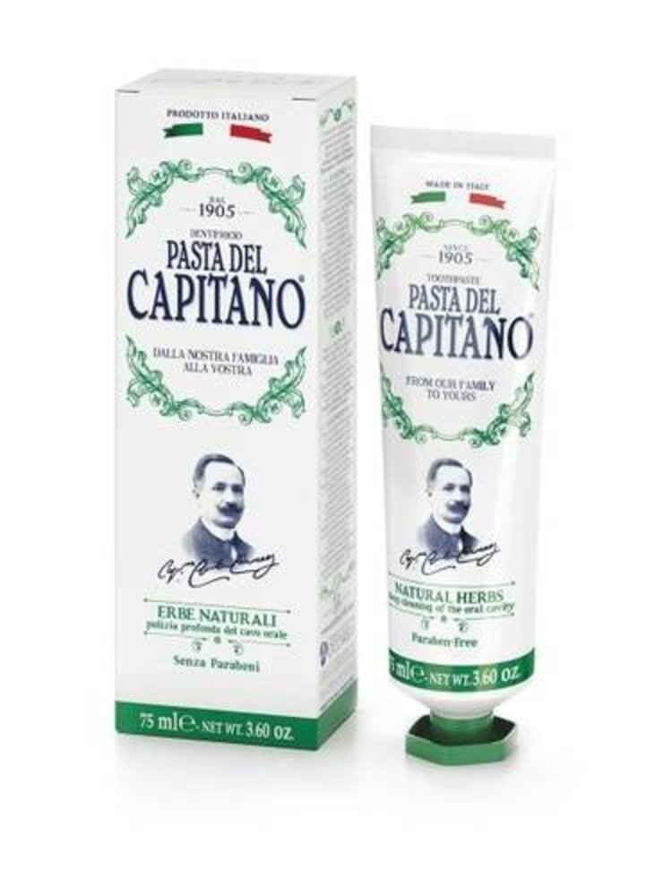 Cera di Cupra Pasta del Capitano 1905 Natural Herbs Tandpasta 75 ml - Natuurlijke Verzorging voor je Gebit Cera di Cupra Pasta del Capitano 1905 Natural Herbs Tandpasta 75 ml - Natuurlijke Verzorging voor je Gebit