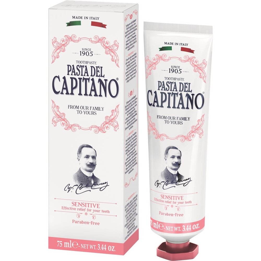 Cera di Cupra Pasta del Capitano 1905 Sensitive Tandpasta - Bescherming en Verzorging voor Gevoelige Tandvlees 75 ml Cera di Cupra Pasta del Capitano 1905 Sensitive Tandpasta - Bescherming en Verzorging voor Gevoelige Tandvlees 75 ml