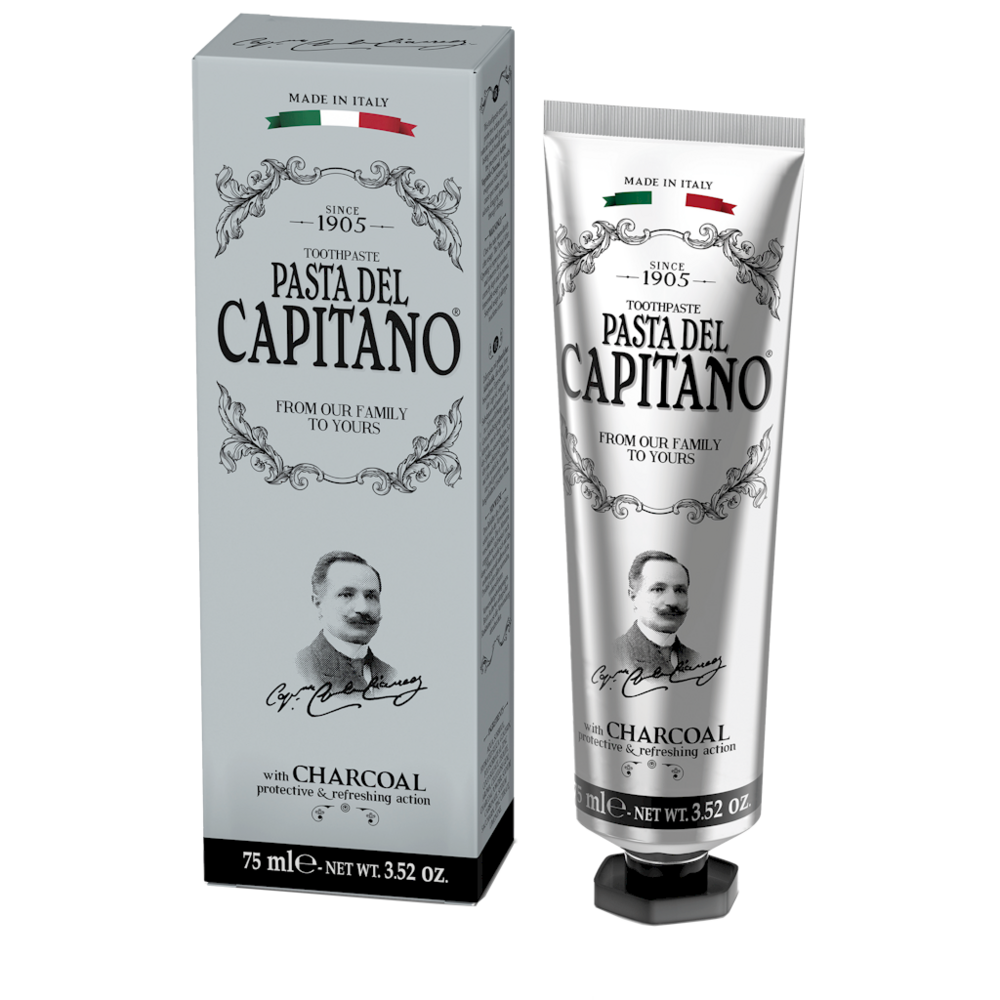Cera di Cupra Pasta del Capitano 1905 Houtskool Tandpasta 75 ml - Natuurlijke Mondverzorging voor een Stralende Glimlach Cera di Cupra Pasta del Capitano 1905 Houtskool Tandpasta 75 ml - Natuurlijke Mondverzorging voor een Stralende Glimlach