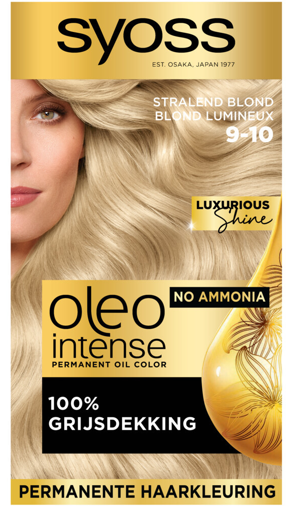 Syoss Oleo Intense 9-10 Stralend Blond Haarkleuring - Voor een Stralende, Langdurige Kleuring Syoss Oleo Intense 9-10 Stralend Blond Haarkleuring - Voor een Stralende, Langdurige Kleuring