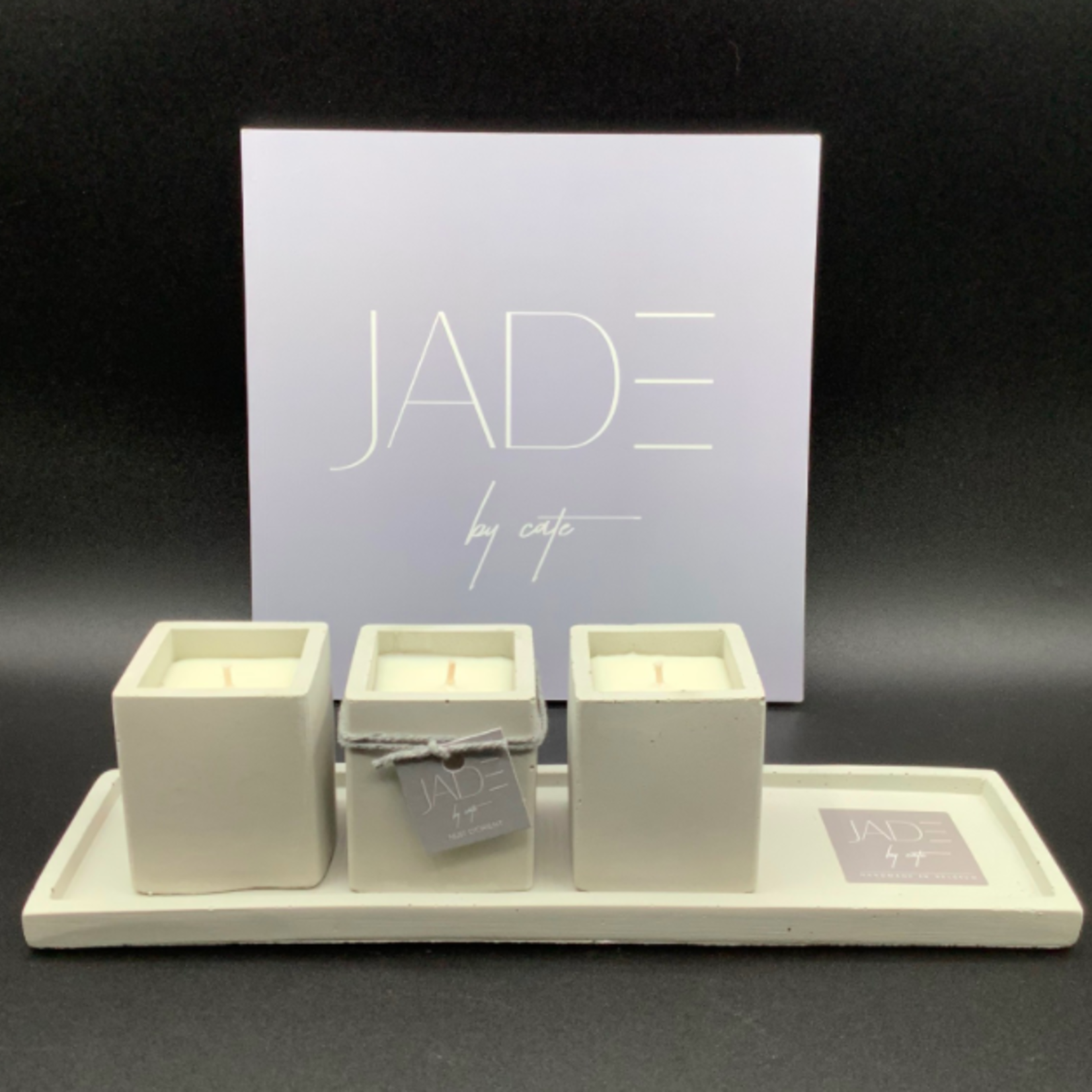 JADE BY CATE JADE BY CATE - 3 petits carrés s/ support allongé (PA1)