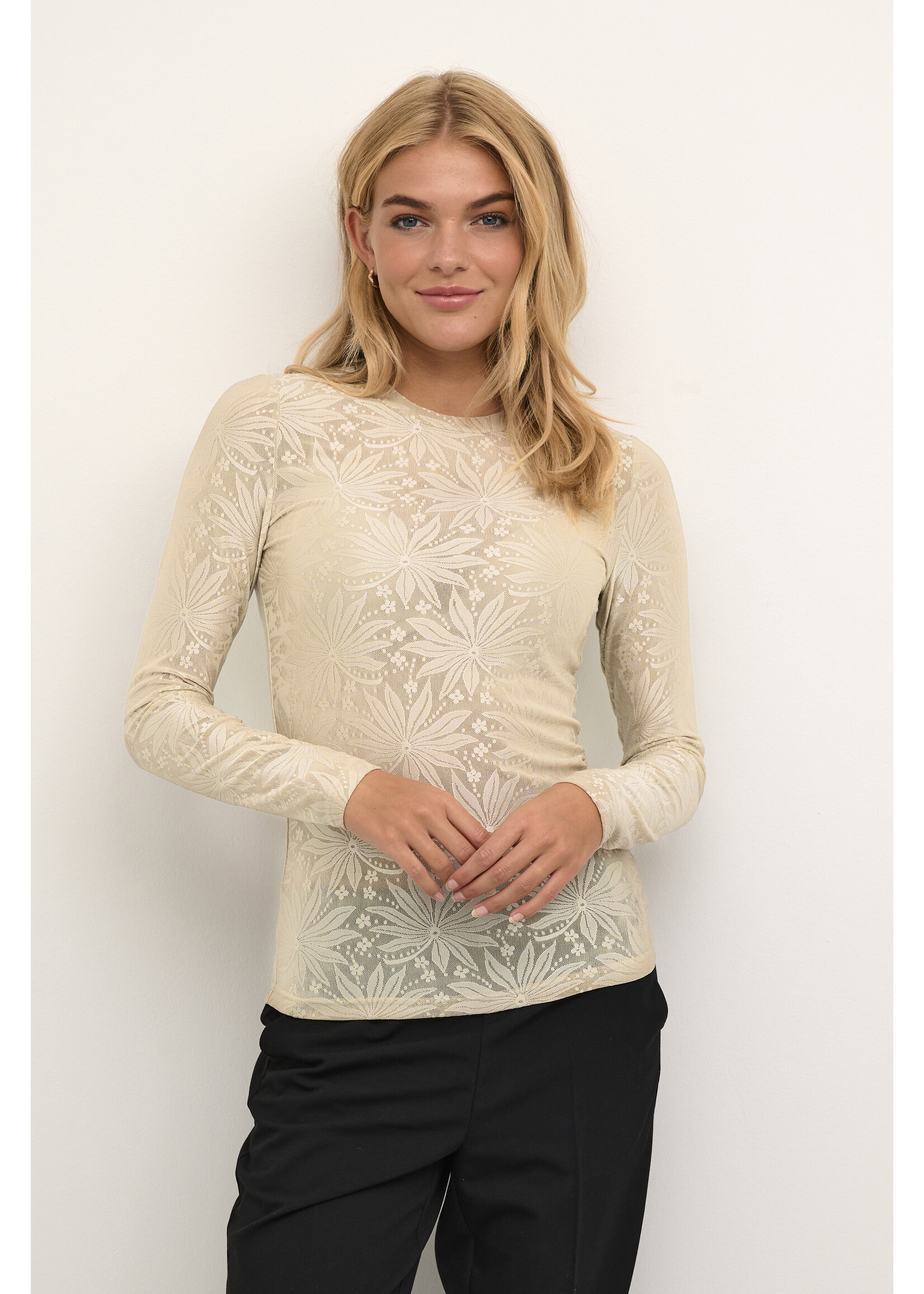 KAFFE KANILLE SHIRT beige