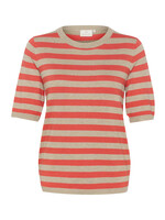 KAFFE KALIZZA STRIPED KNIT oranje/bruin