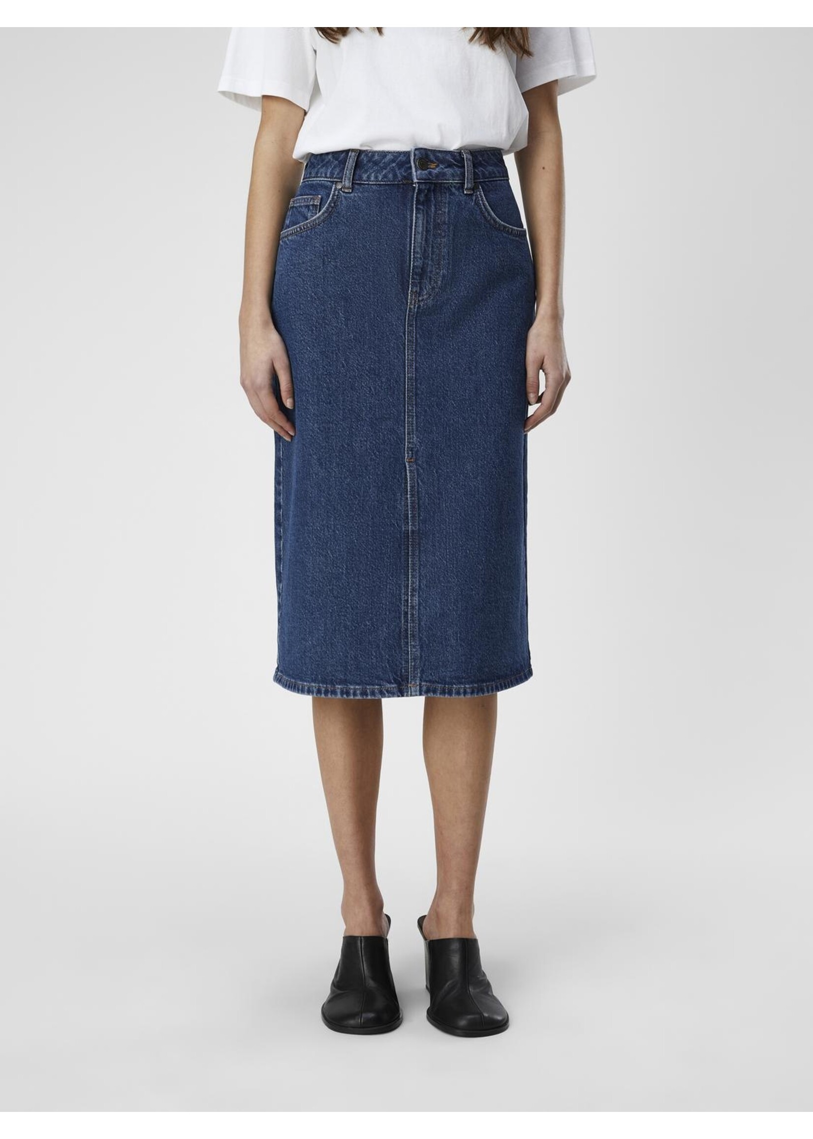 OBJECT OBJELLEN DENIM SKIRT blauw