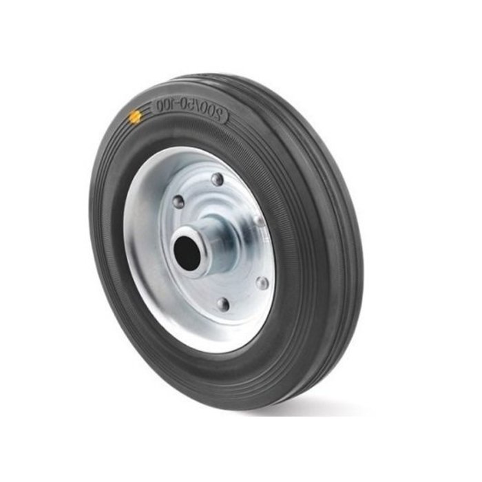 ESD wiel 200 mm - antistatisch Rubber - Rollager 20 mm - 205 kg