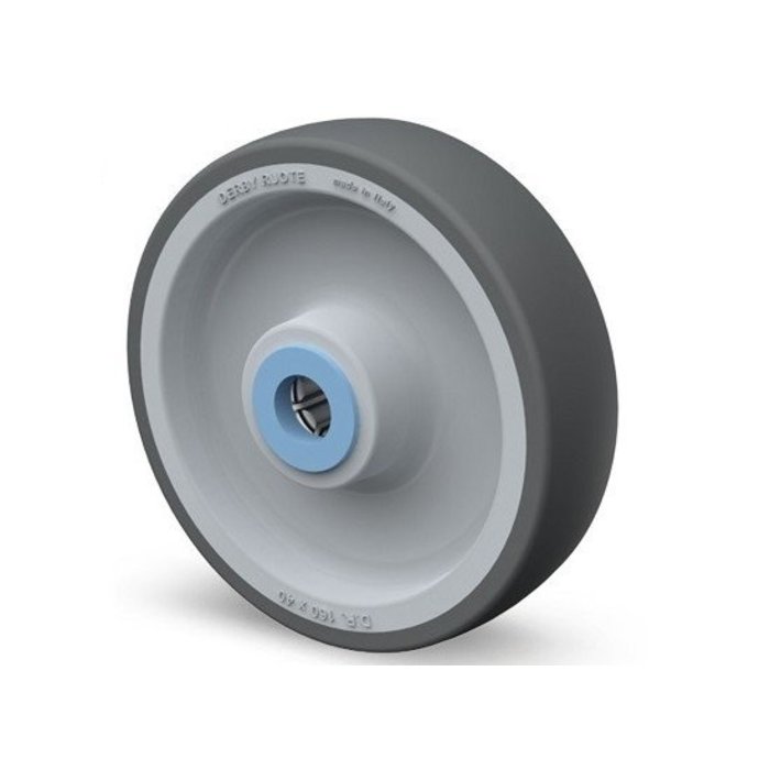 Rvs wiel 200 mm - rollager asgat 20 mm - 200 kg