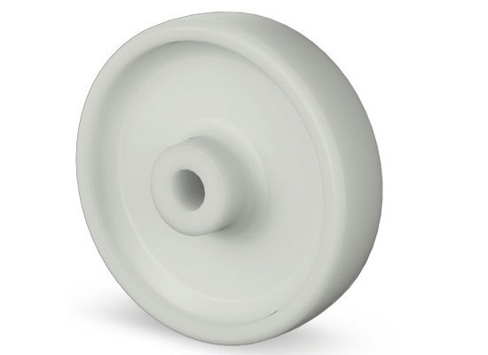 Nylon wiel 125 mm - asgat 15 mm - 300 kg