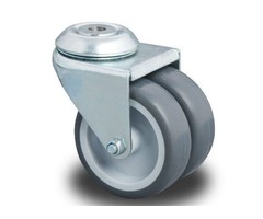 Dubbel zwenkwiel 75 mm - 100 kg