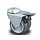 Dubbel zwenkwiel met rem 75 mm - boutgat - 120 kg