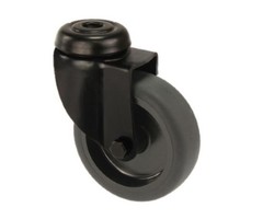 Zwart zwenkwiel 100 mm - 80 kg