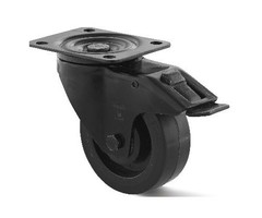 PU zwenkwiel met rem 100 mm - 300 kg