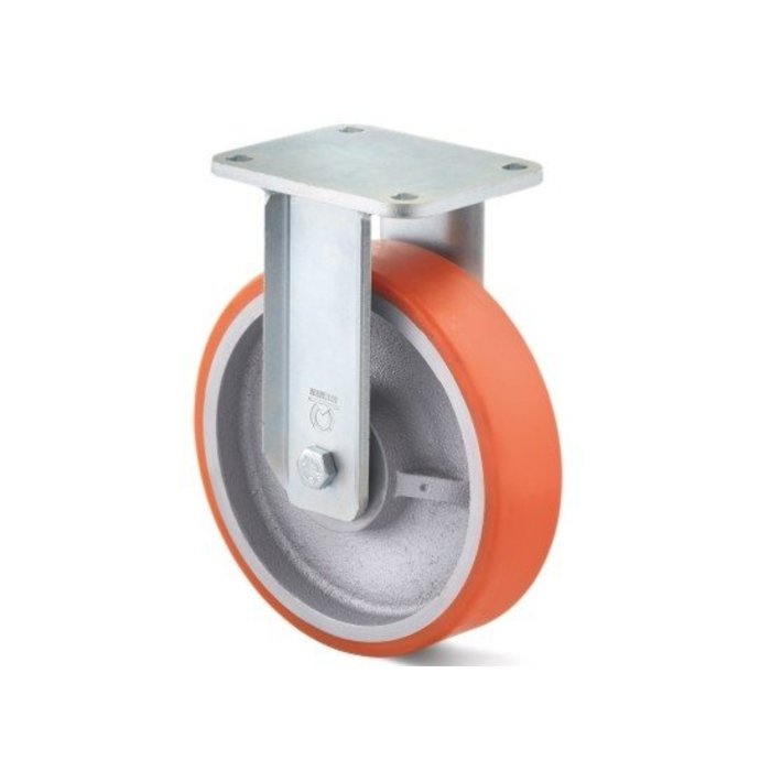 PU bokwiel 300 mm - kogellager - 2100 kg