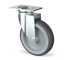 Derby Ruote Rvs zwenkwiel 125 mm Rubber - 100 kg