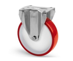 Rvs bokwiel 160 mm PU - 350 kg