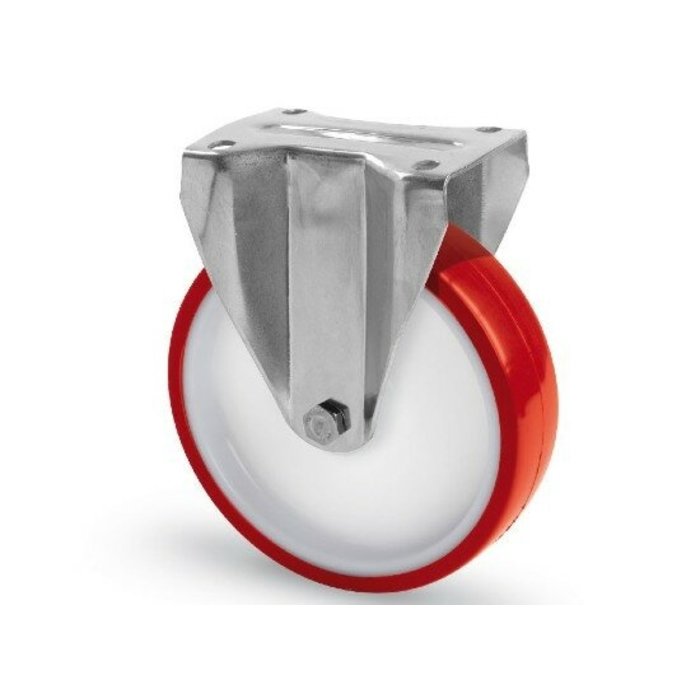 Rvs bokwiel 160 mm - rollager - 350 kg