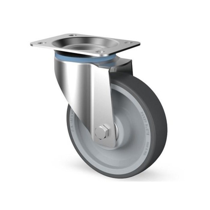 Rvs zwenkwiel 160 mm - kogellager - 350 kg