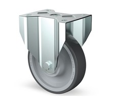 Rvs bokwiel 160 mm PU - 350 kg