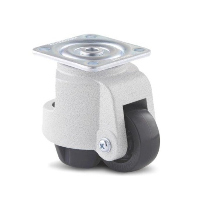 Zwenkwiel met stelvoet 90 mm - Nylon - plaat - 1500 kg