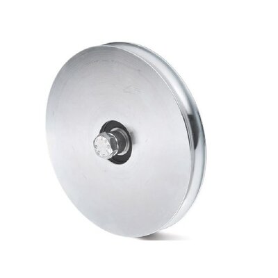 Rvs groefwiel 100 mm met U groef - 425 kg