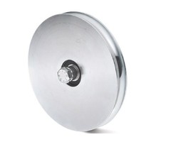 Rvs groefwiel 117 mm met U groef - 450 kg