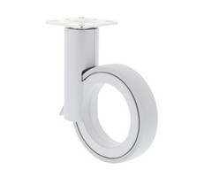 Design meubelwiel met rem 112 mm - plaat - 80 kg
