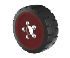 Rubber aandrijfwiel 230x90 mm - Boring 45 mm flensaansluiting - 750 kg