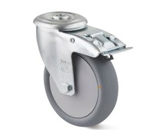 ESD zwenkwiel met rem 100 mm - 90 kg