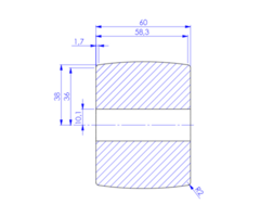 Gietnylon wiel 80 mm - 1000 kg