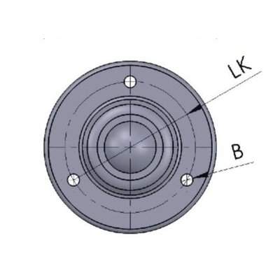 Stalen kogelpot 50.8 mm - stalen kogelrol - 340 kg