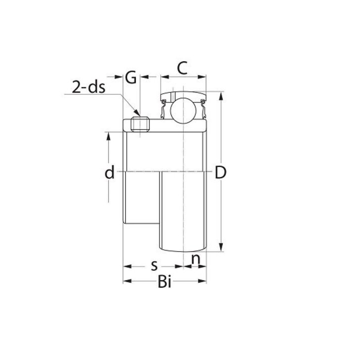 SB206 - FK spanlager (30x62x30)