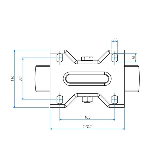 Rvs bokwiel 200 mm - rollager - 300 kg