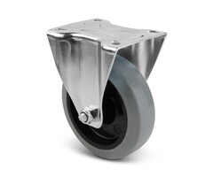 Elastisch rubber bokwiel 100 mm - 160 kg
