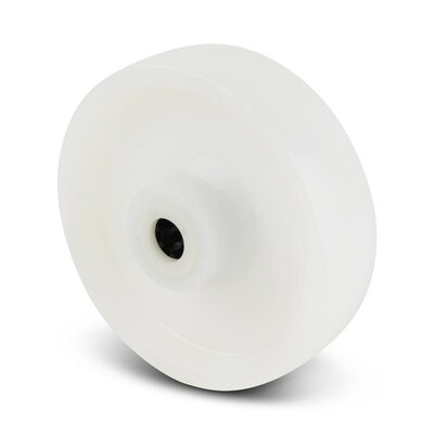 Nylon zwenkwiel met rem 100 mm - rollager - 200 kg